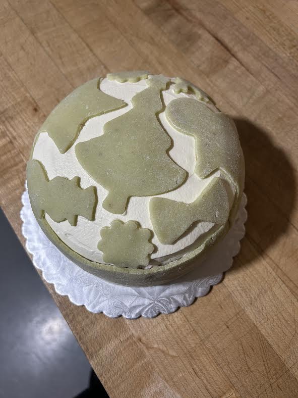 Swedish-style princess cake--with homemade marzipan